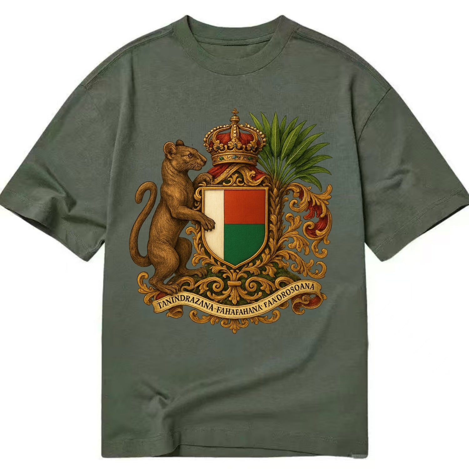 Madagascar Fossa Hunter  - Classic T-shirt - Army Green