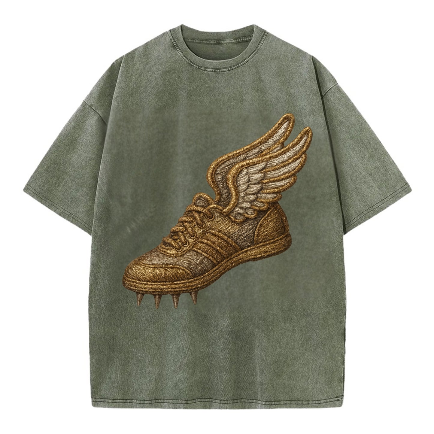 Track Shoe  - Vintage T-shirt - Army Green