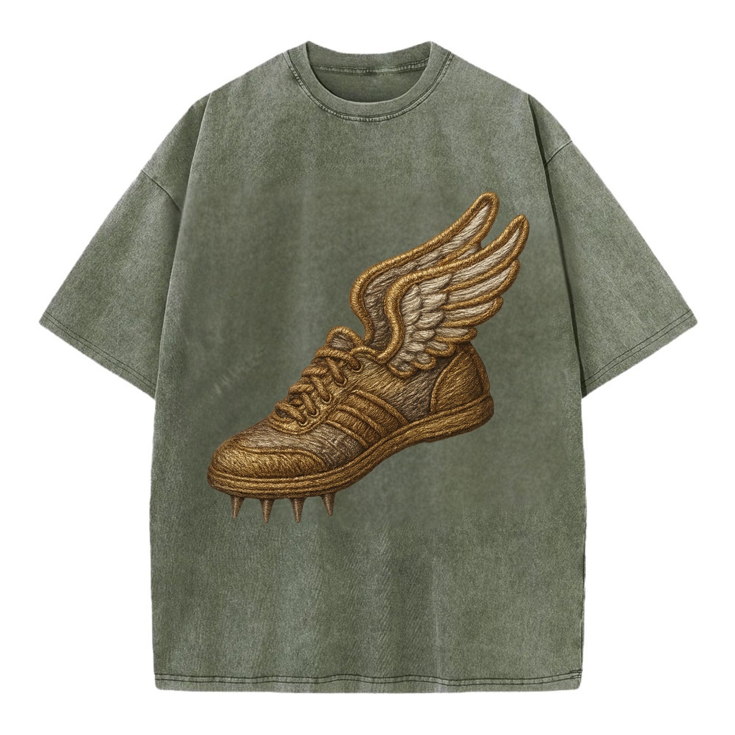 Track Shoe  - Vintage T-shirt - Army Green