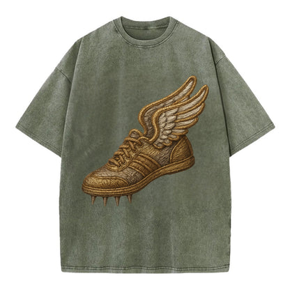Track Shoe  - Vintage T-shirt - Army Green
