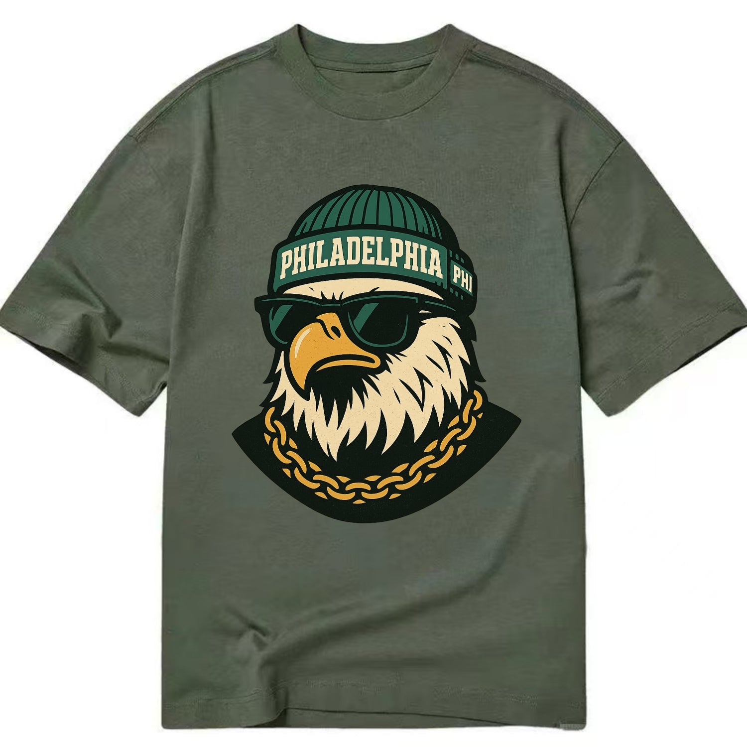 "eagle" "philadelphia" "phi" "green" "us East" - Classic T-shirt - Army Green
