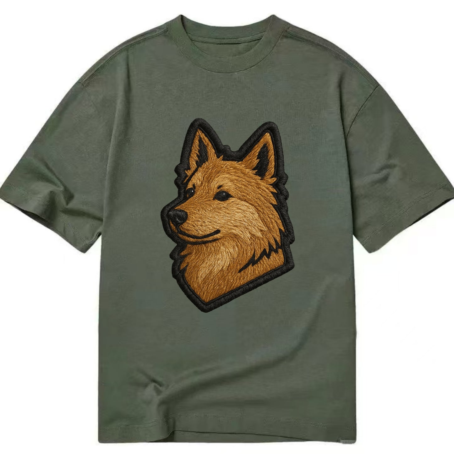 Icelandic Sheepdog - Trendy Iceland spit - Classic T-shirt - Army Green