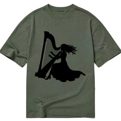 Harpist playing ethereal melody - Classic T-shirt - Army Green