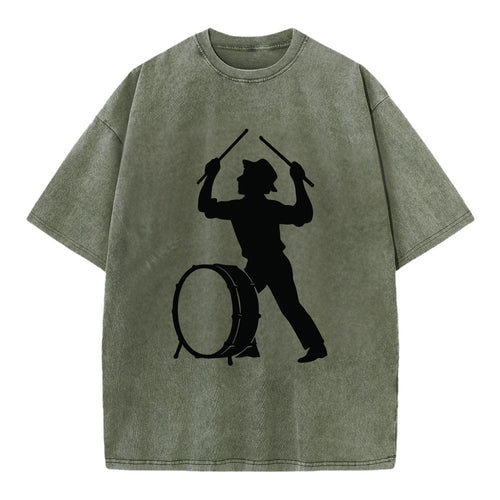 Drummer with drumsticks raised high - Vintage T-shirt