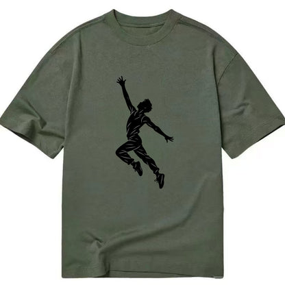 Modern dancer reaching skyward - Classic T-shirt - Army Green