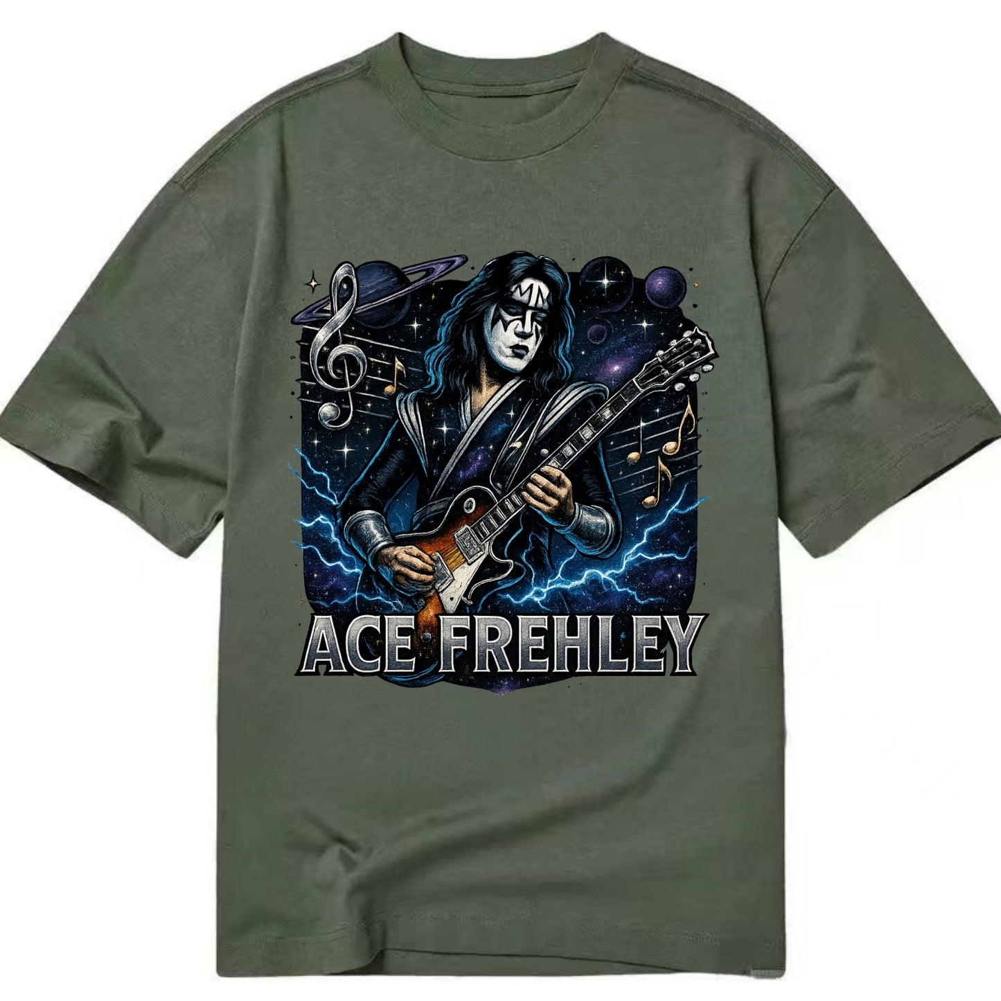 Ace Musical Cosmos - Classic T-shirt - Army Green