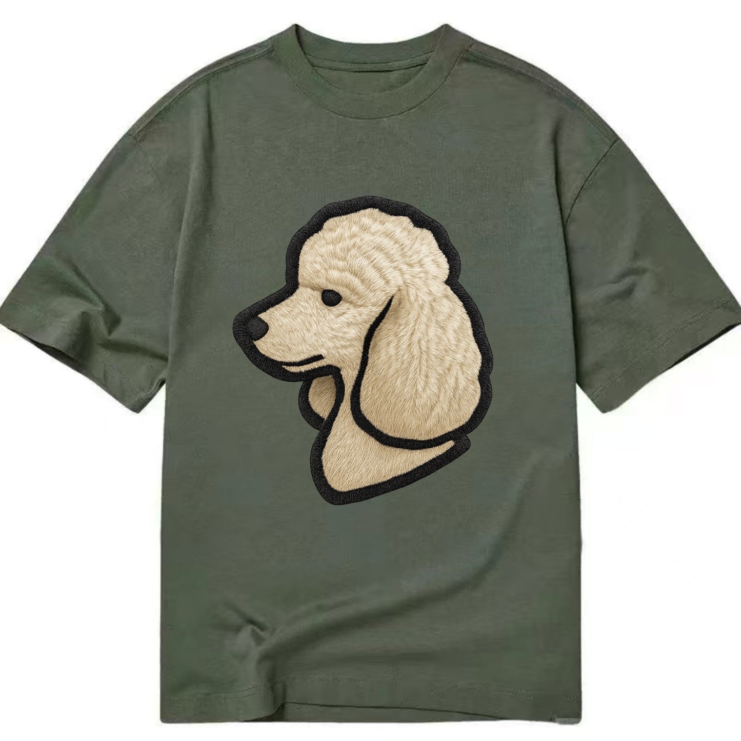 Poodle - Contemporary clean style with s - Classic T-shirt - Army Green