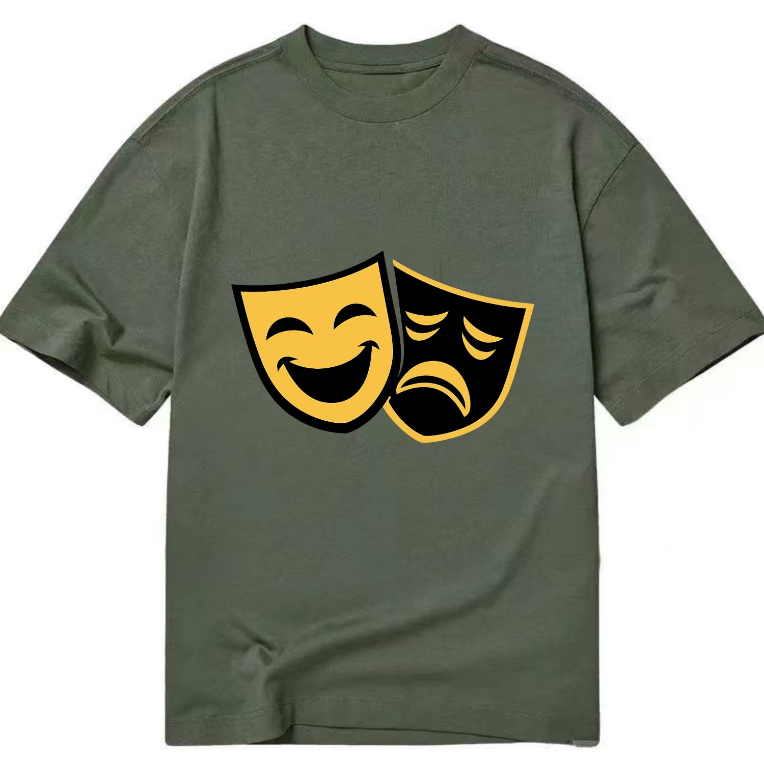 Golden Duality of Theater - Classic T-shirt - Army Green