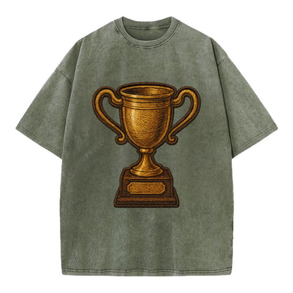 Trophy Cup  - Vintage T-shirt - Army Green