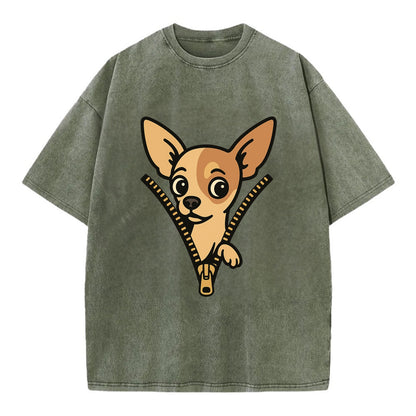 Chihuahua - Vintage T-shirt - Army Green