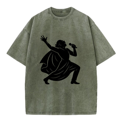 Opera singer powerful finale - Vintage T-shirt - Army Green