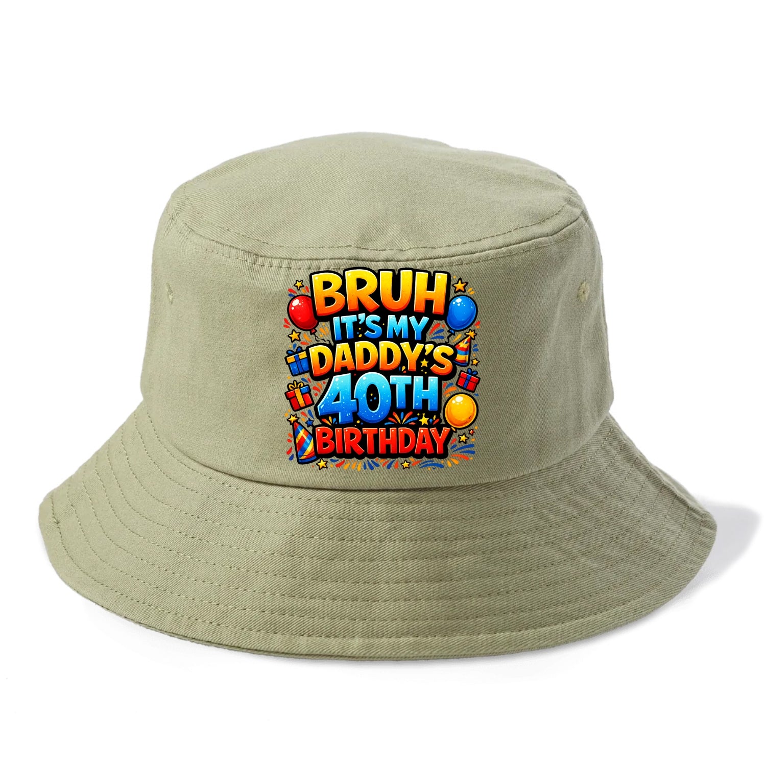 Daddy's 40th Birthday - Bucket Hat - Army Green