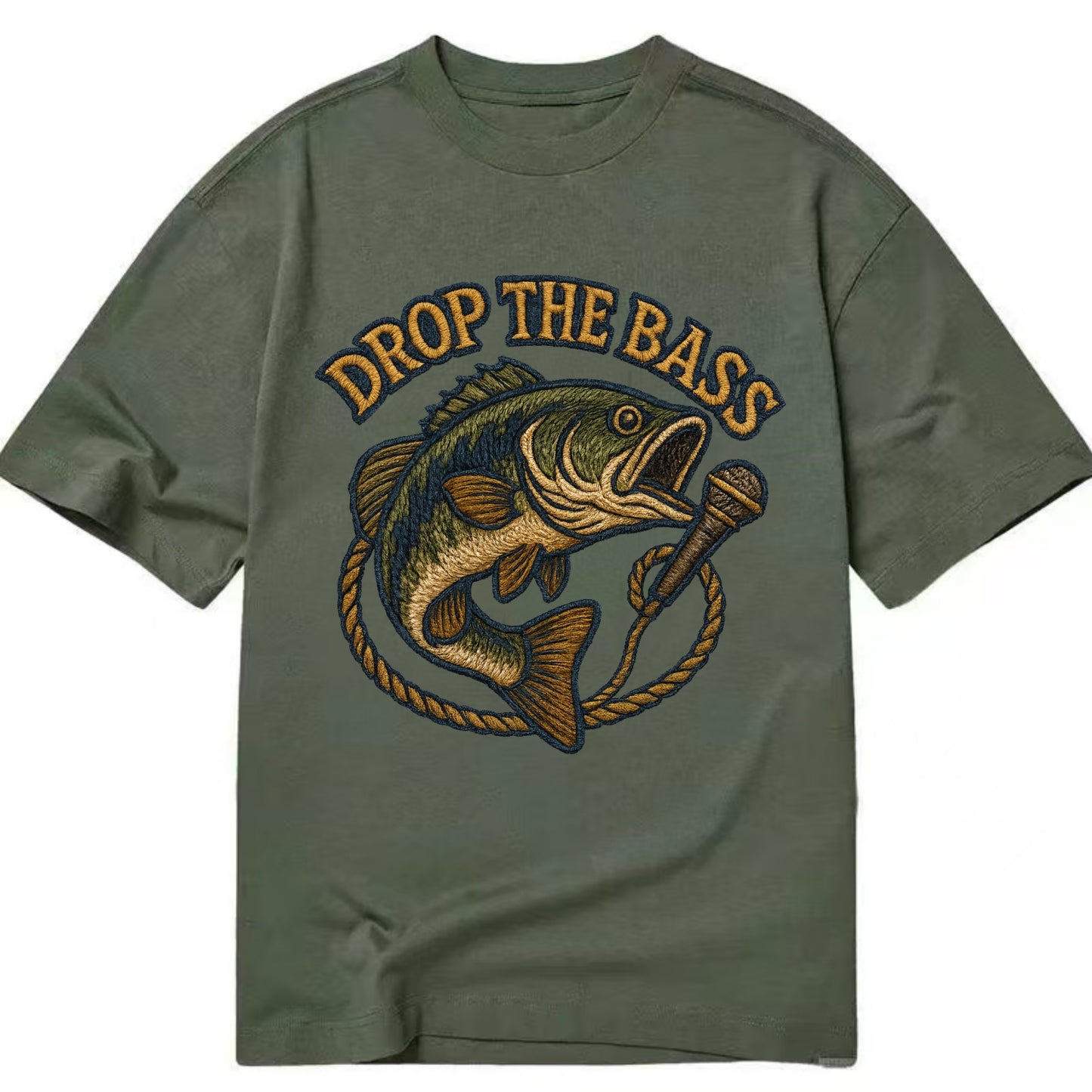 Drop The Bass  - Classic T-shirt - Army Green