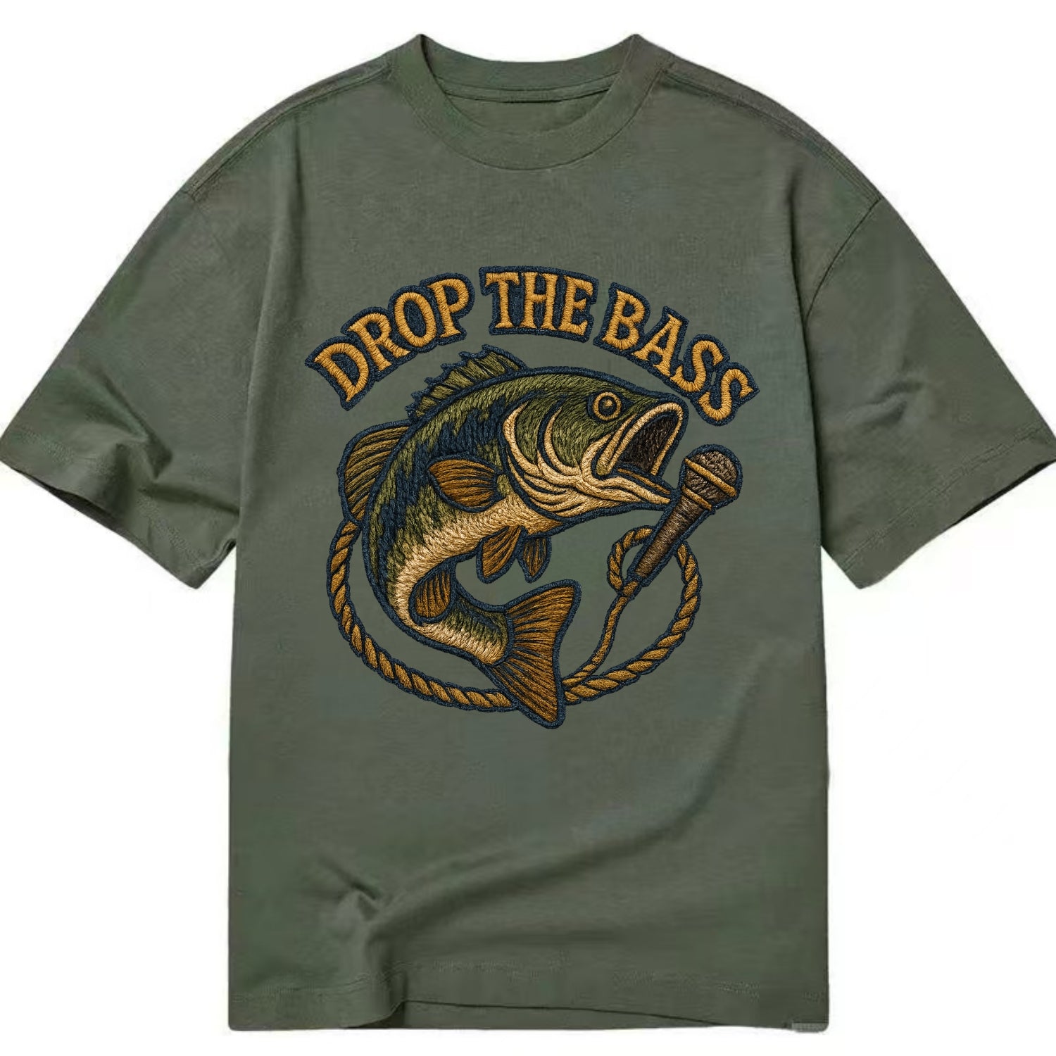 Drop The Bass  - Classic T-shirt - Army Green