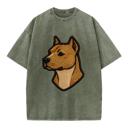 American Staffordshire Terrier - Modern - Vintage T-shirt - Army Green
