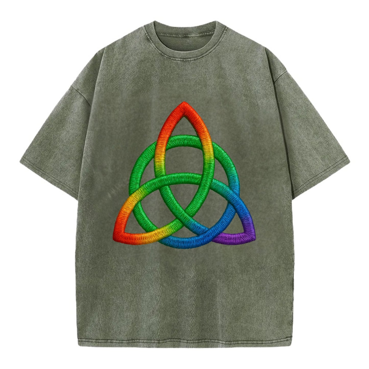 Triquetra  - Vintage T-shirt - Army Green