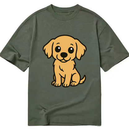 Golden Retriever - Head tilt curious pose - Classic T-shirt - Army Green