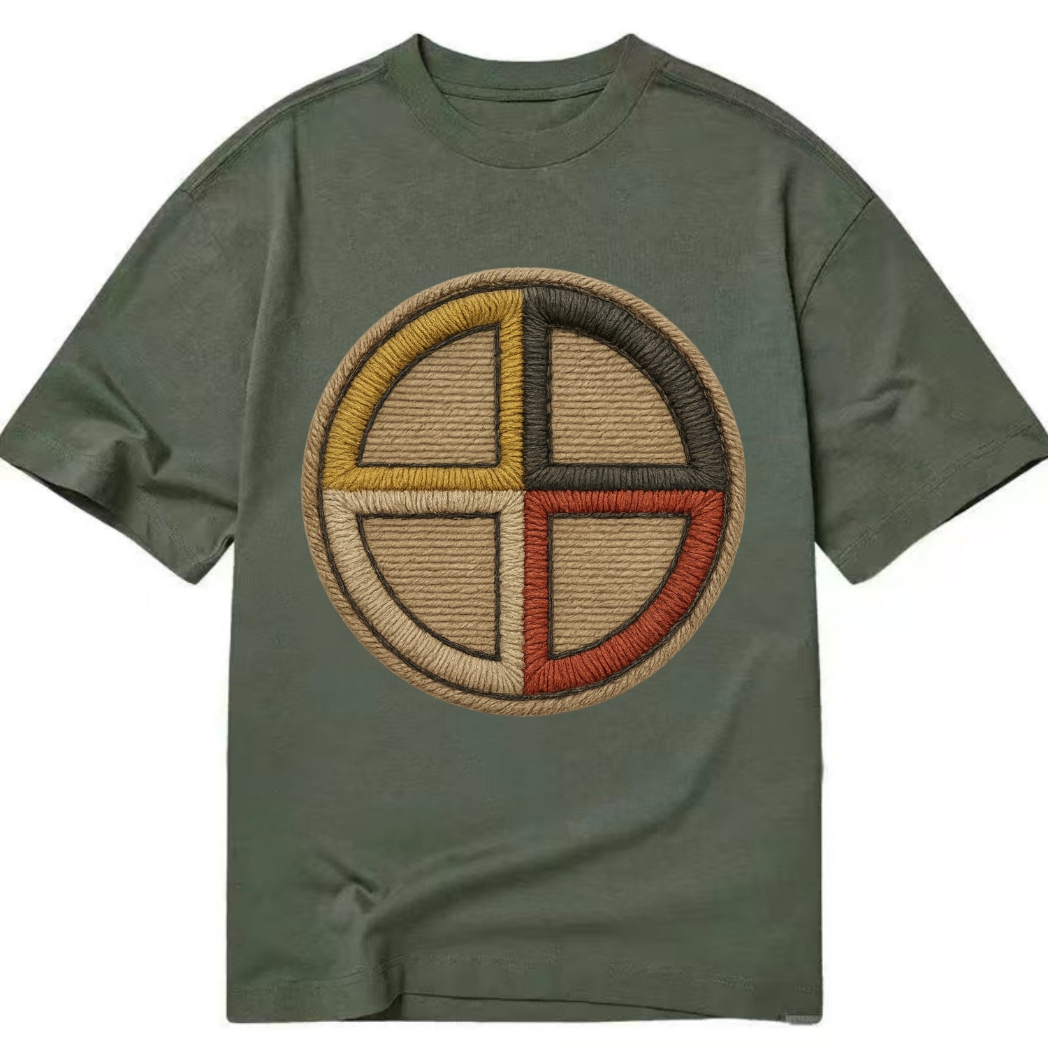Medicine Wheel  - Classic T-shirt - Army Green