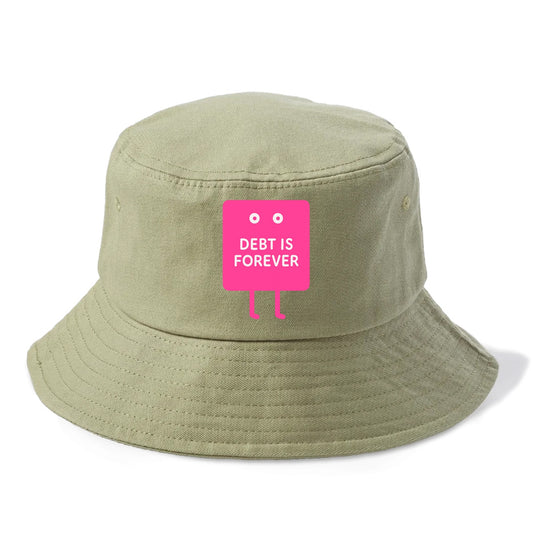 DEBT IS FOREVER | Immortal credit card - Bucket Hat - Army Green