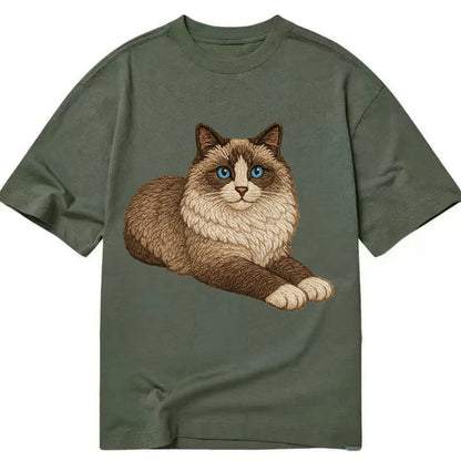 Ragdoll  relaxed lying down with head up Classic T-shirt - Army Green