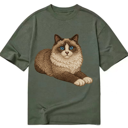 Ragdoll  relaxed lying down with head up Classic T-shirt - Army Green