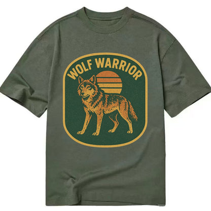 Wolf Warrior  - Classic T-shirt - Army Green