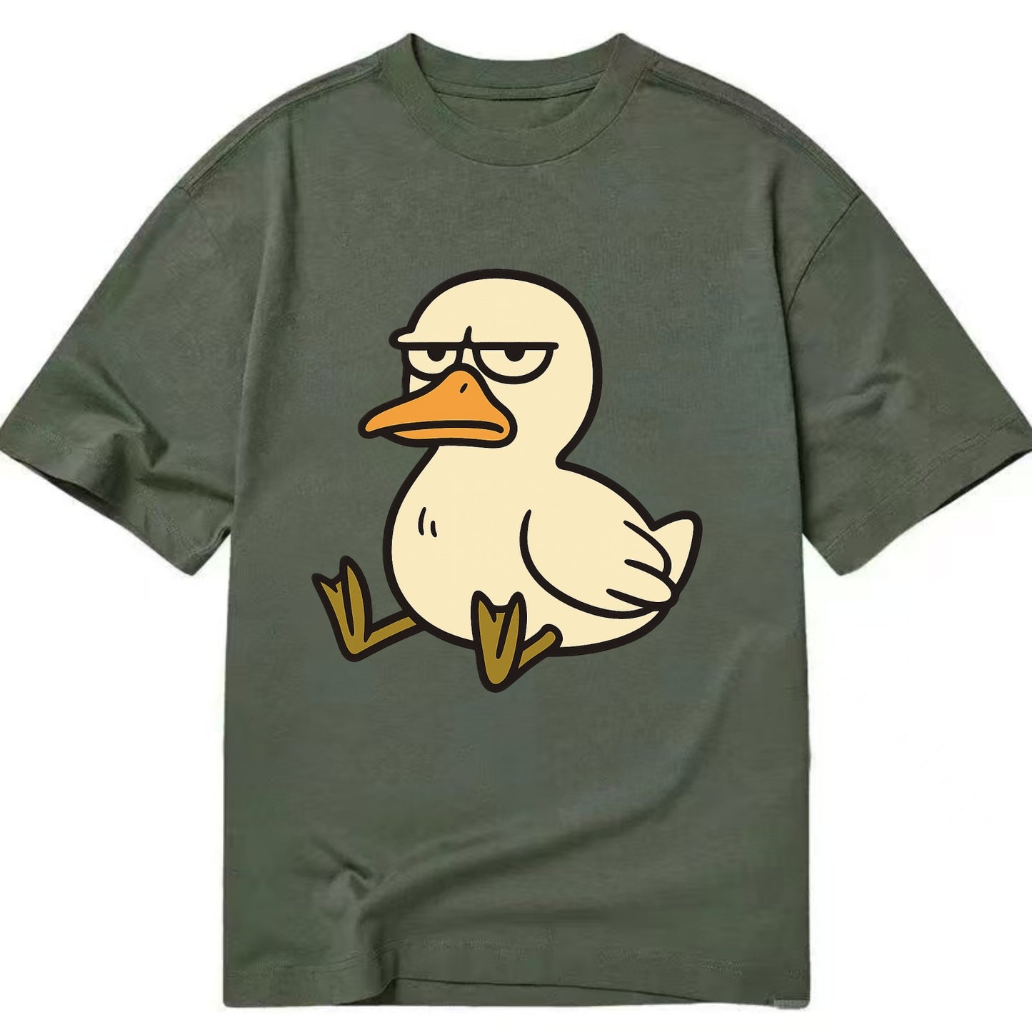 The Duck Judging Silently - Classic T-shirt - Army Green
