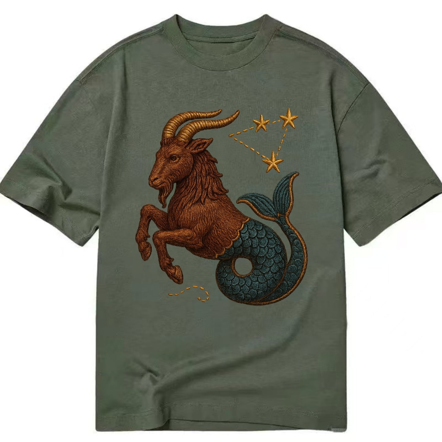 Capricorn Goat  - Classic T-shirt - Army Green
