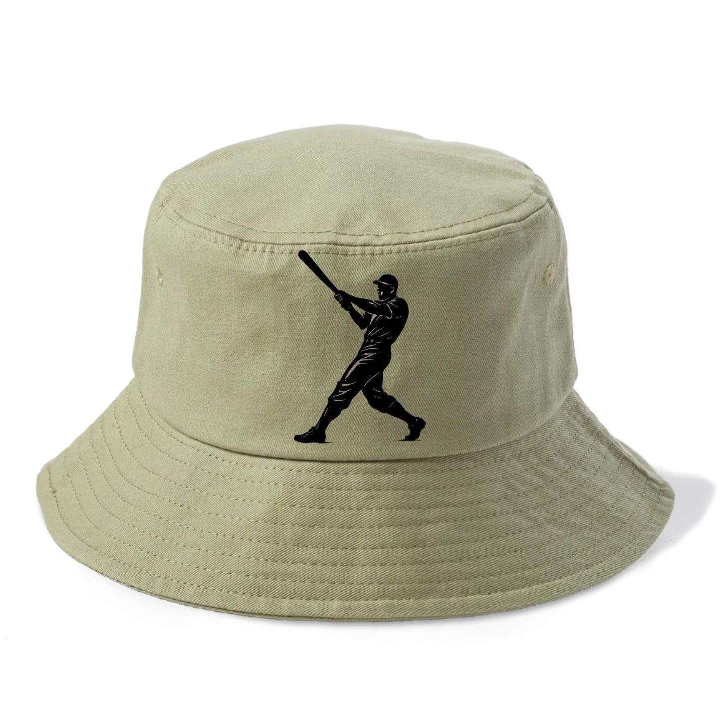 Baseball batter in full swing - Bucket Hat - Army Green