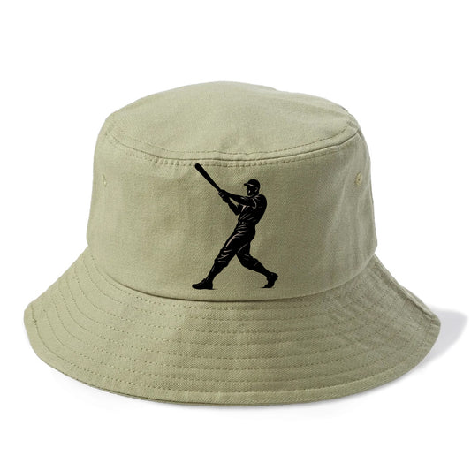 Baseball batter in full swing - Bucket Hat - Army Green