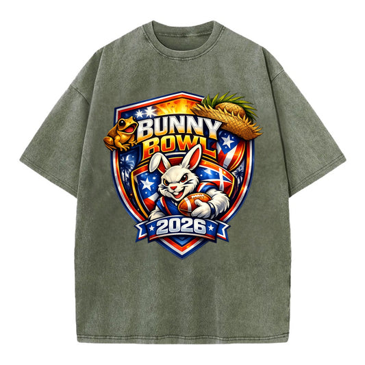 Bunny Bowl 2026 - Vintage T-shirt - Army Green