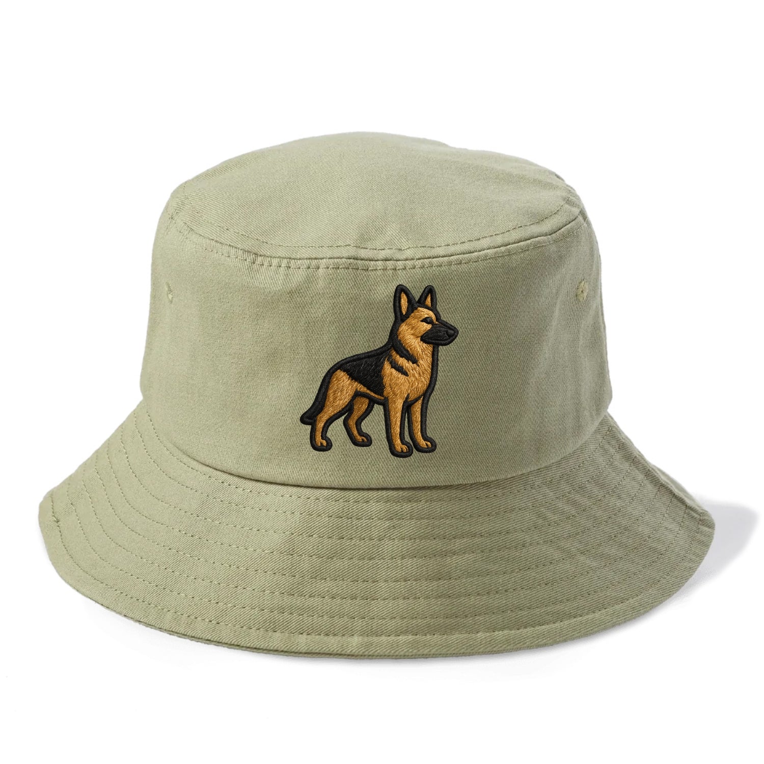 German Shepherd - Trendy minimal silhoue - Bucket Hat - Army Green