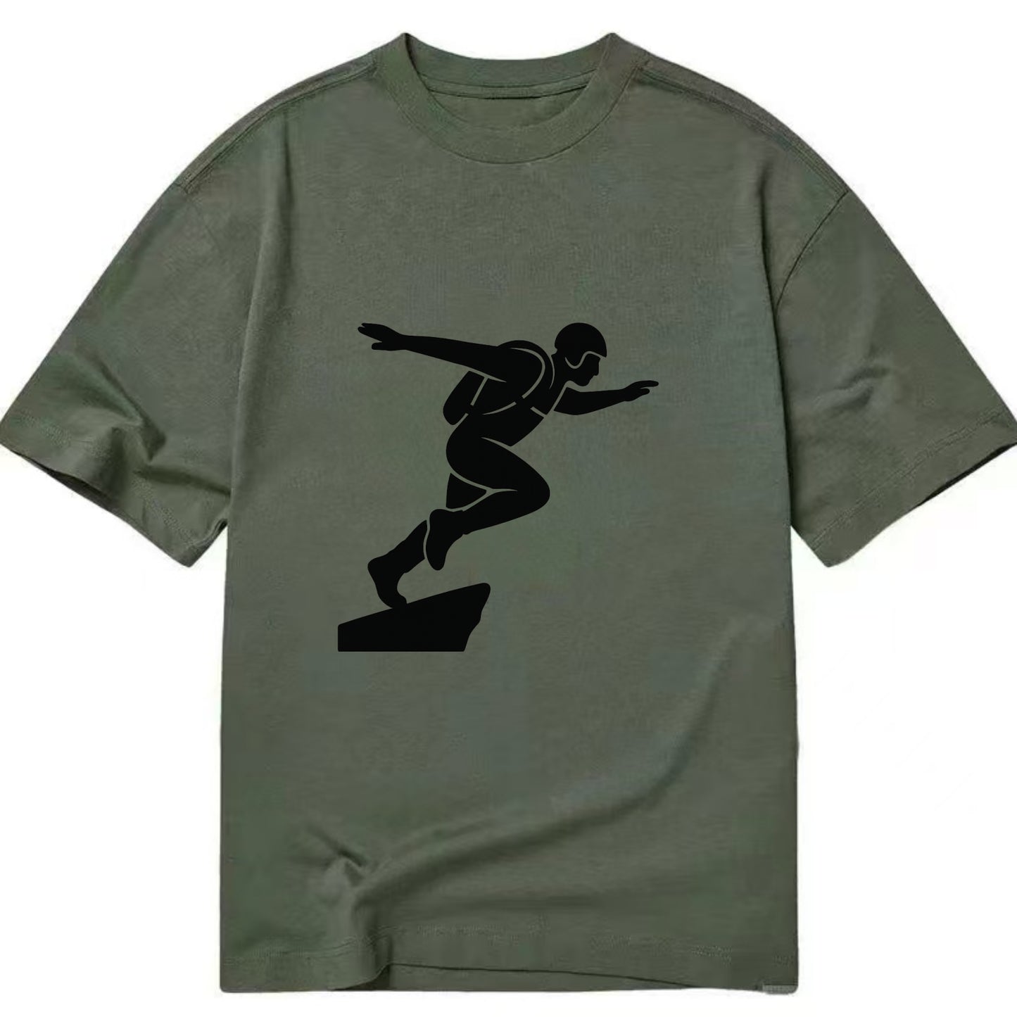 Base jumper launching off - Classic T-shirt - Army Green