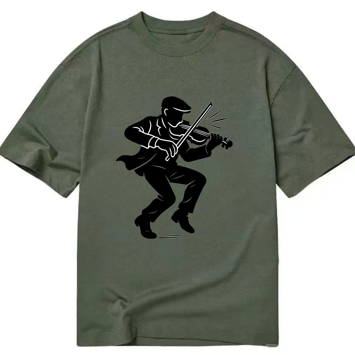 Irish folk musician traditional jig - Classic T-shirt - Army Green
