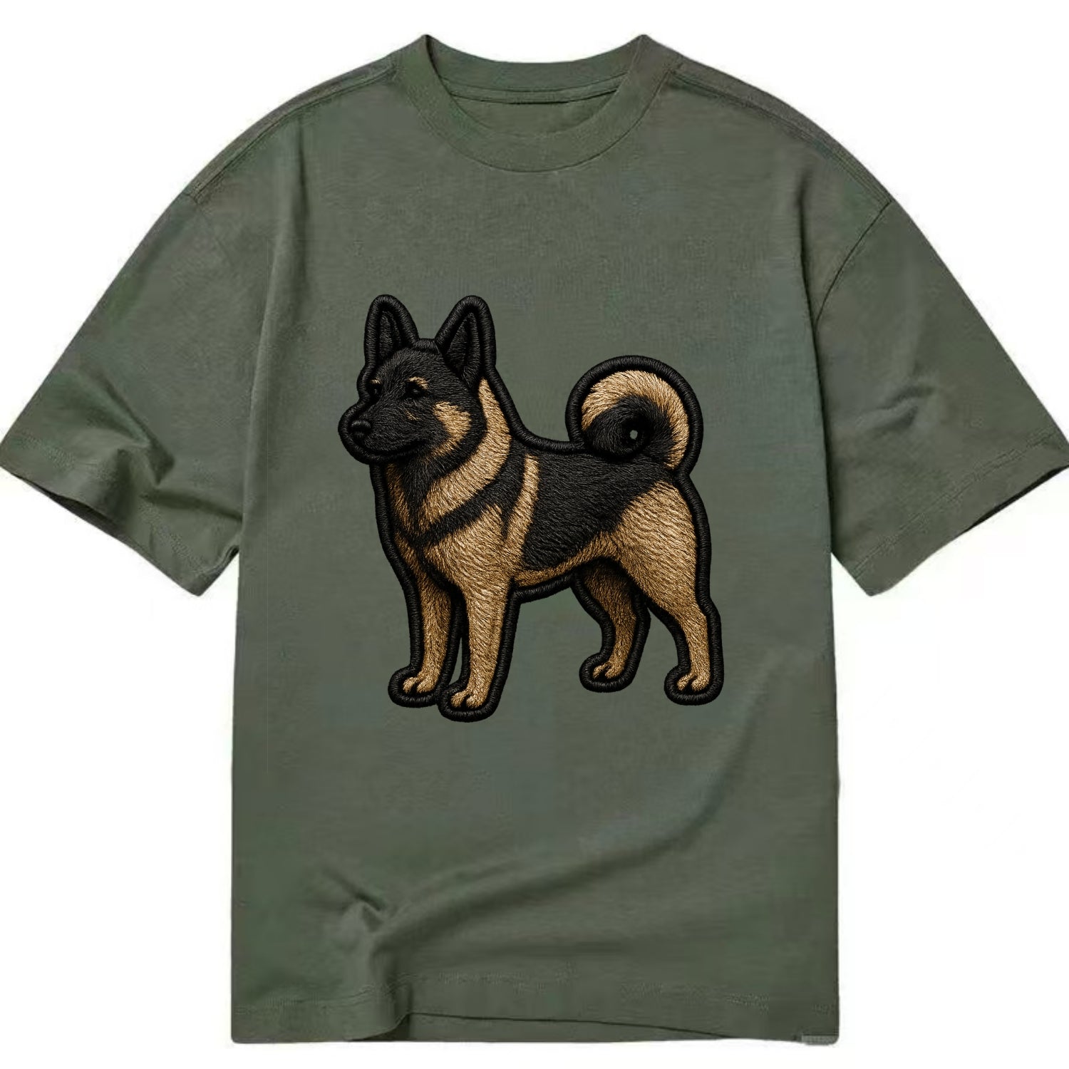 Norwegian Elkhound - Trendy Nordic desig - Classic T-shirt - Army Green