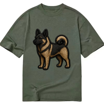 Norwegian Elkhound - Trendy Nordic desig - Classic T-shirt - Army Green