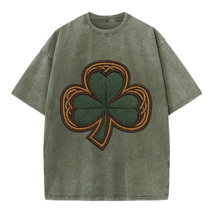 Shamrock  - Vintage T-shirt - Army Green