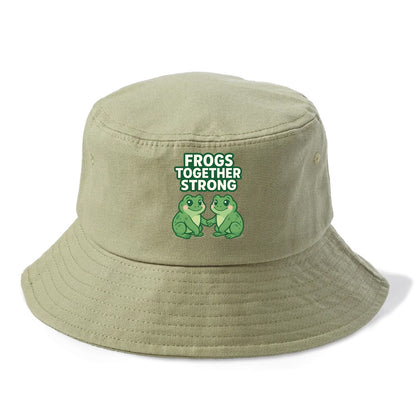 Frogs Together Strong 2 - Bucket Hat - Army Green