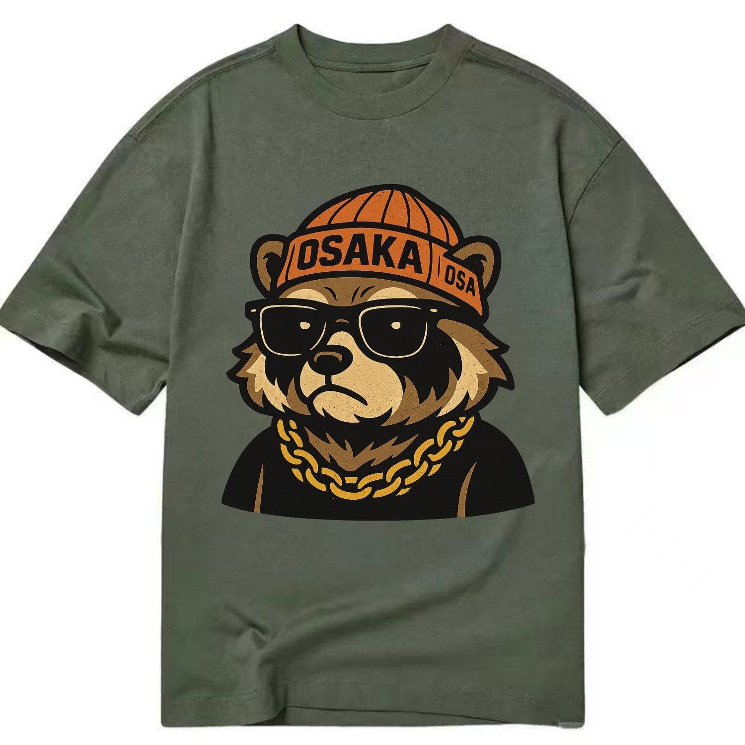 Osaka Tanuki - Classic T-shirt - Army Green