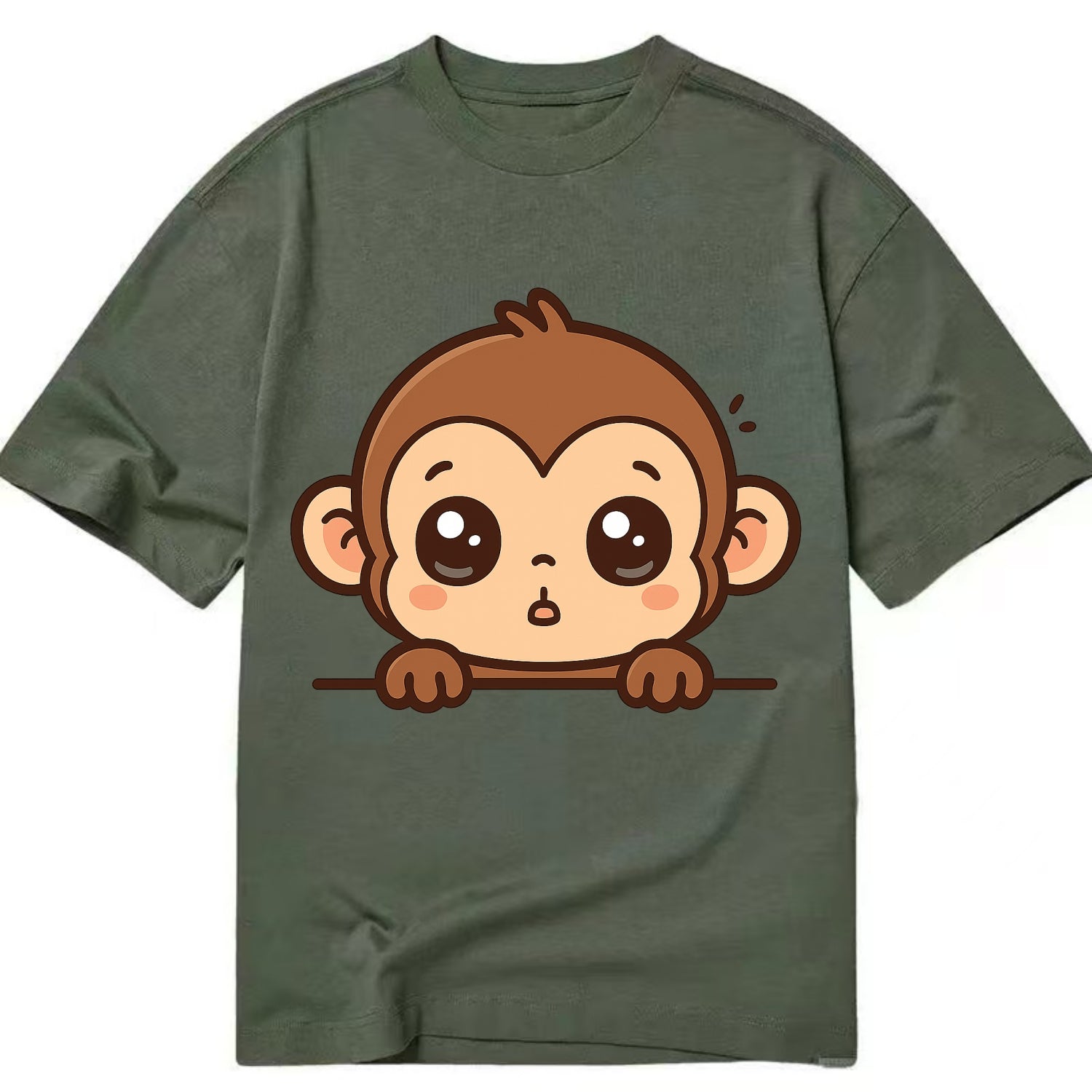 Baby Monkey  - Classic T-shirt - Army Green
