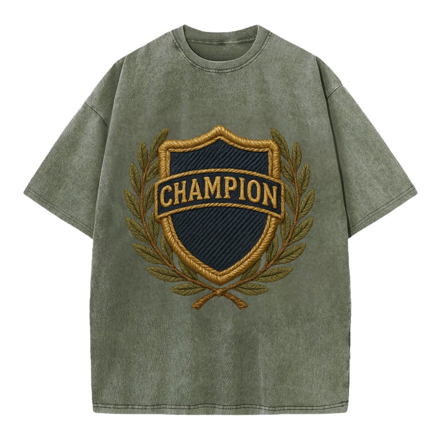 Champion Shield  - Vintage T-shirt - Army Green
