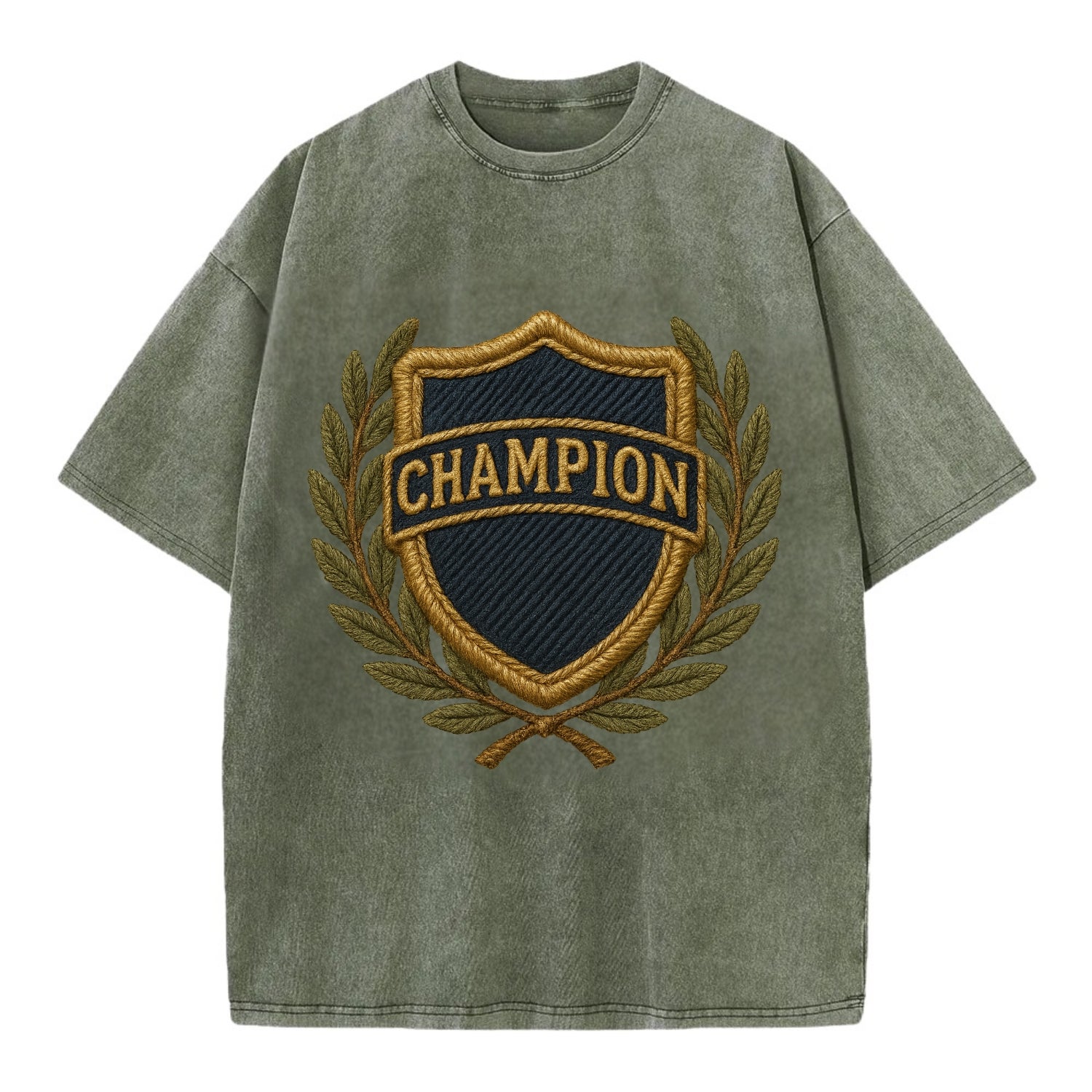 Champion Shield  - Vintage T-shirt - Army Green