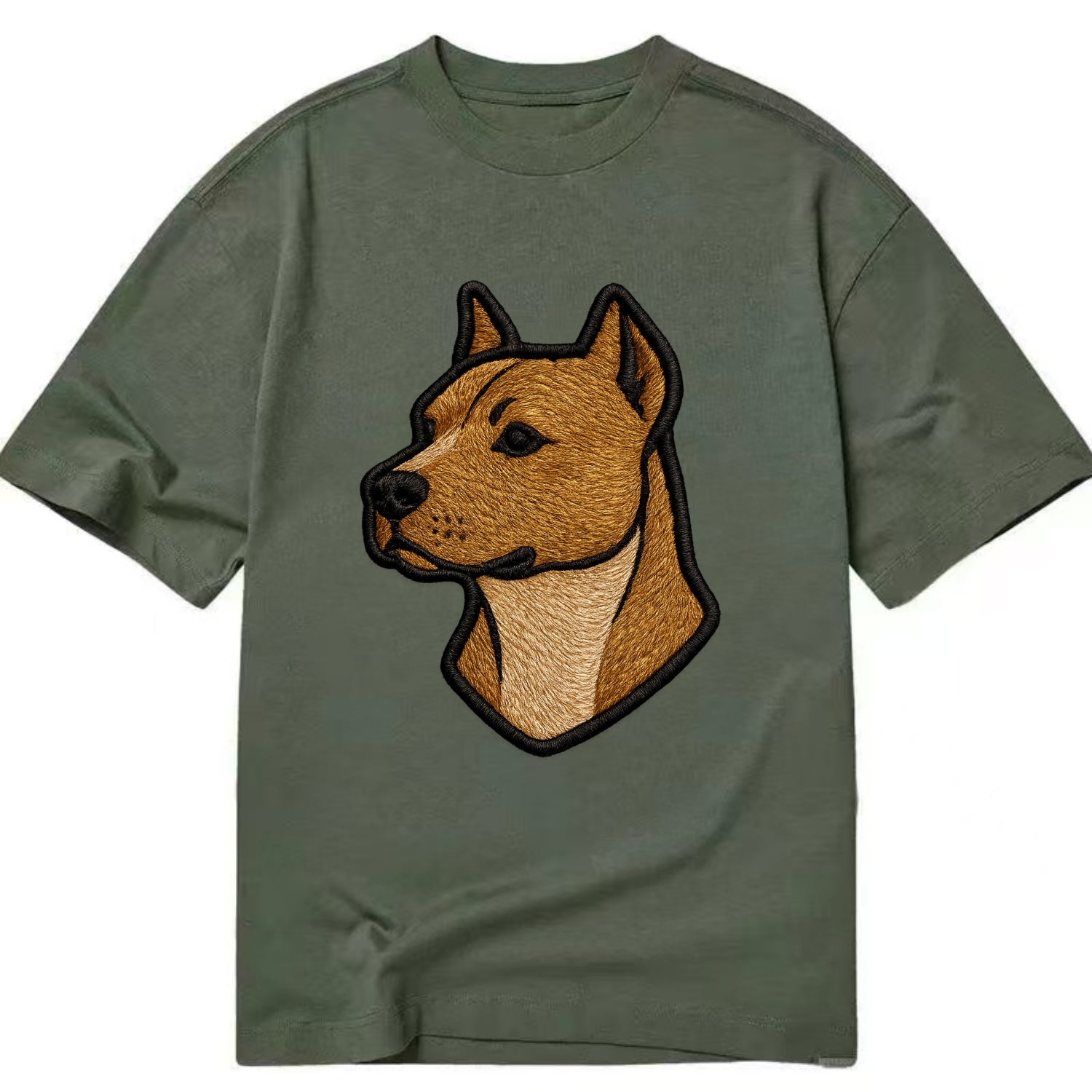 American Staffordshire Terrier - Modern - Classic T-shirt - Army Green