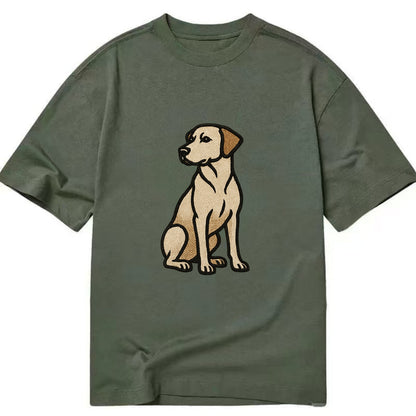 Rhodesian Ridgeback - Red wheaten sittin Classic T-shirt - Army Green