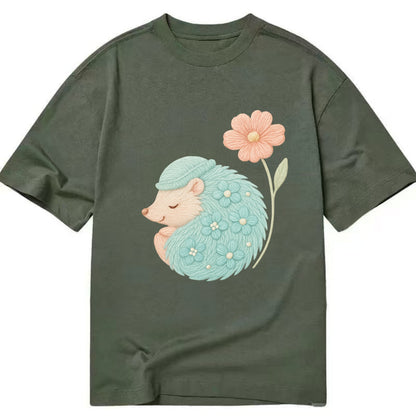 Aqua Hedgehog - Classic T-shirt - Army Green