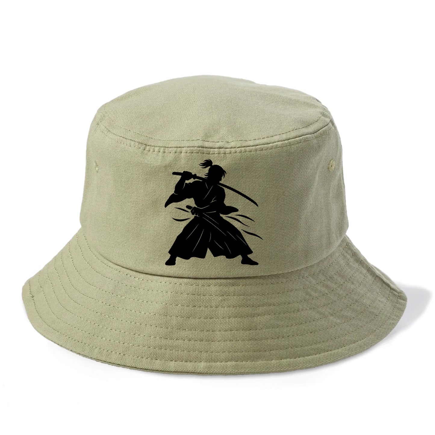 Japanese samurai sword draw - Bucket Hat - Army Green
