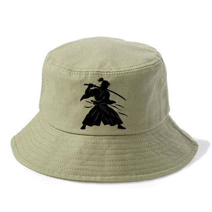 Japanese samurai sword draw - Bucket Hat - Army Green