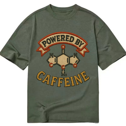 Powered By Caffeine  - Classic T-shirt - Army Green