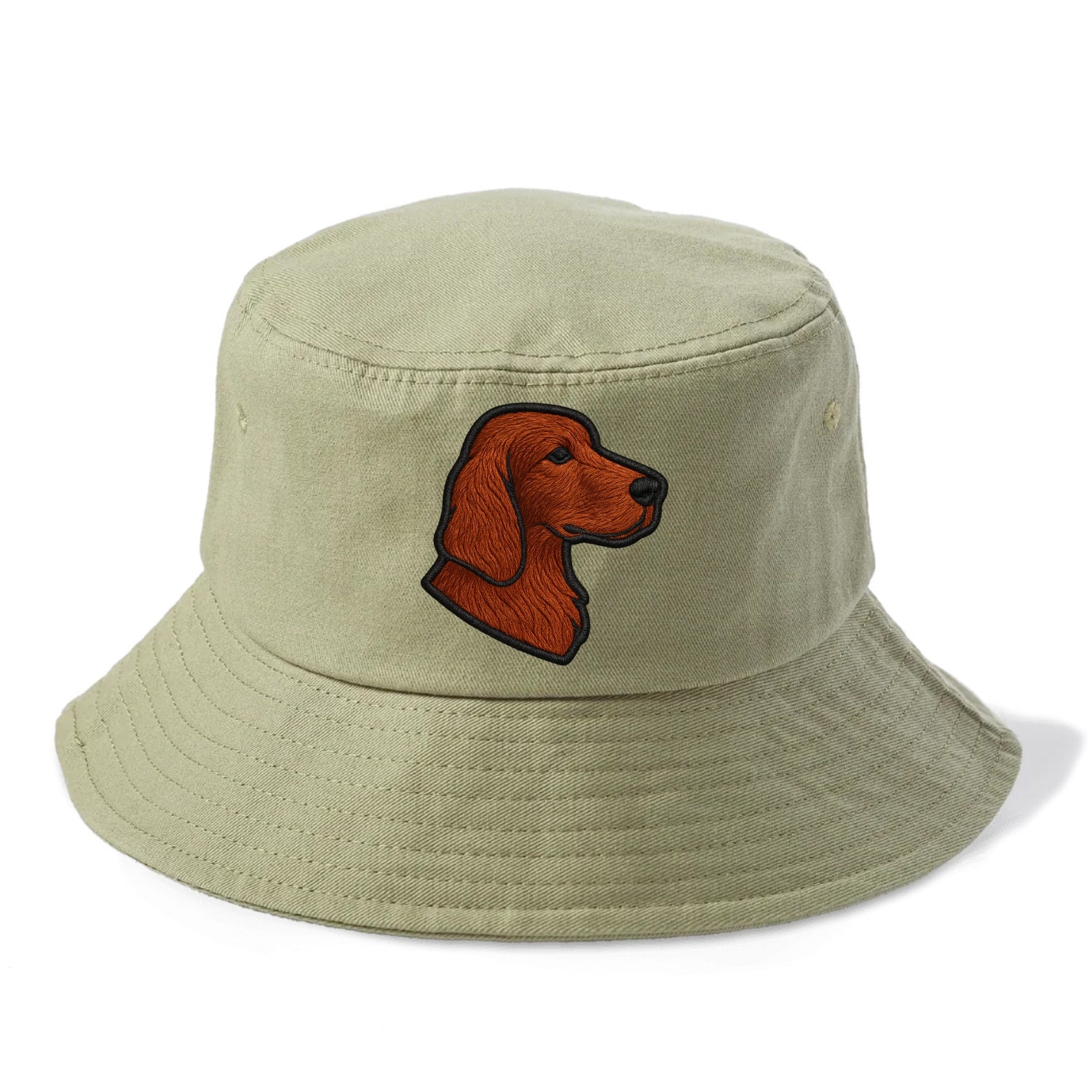 Irish Setter - Contemporary red setter l - Bucket Hat - Army Green