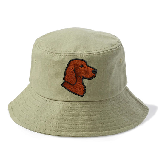 Irish Setter - Contemporary red setter l - Bucket Hat - Army Green